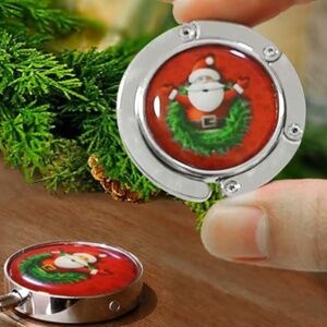 Santa Christmas Silver Purse Hanger Hook 🎄Stocking Hanger